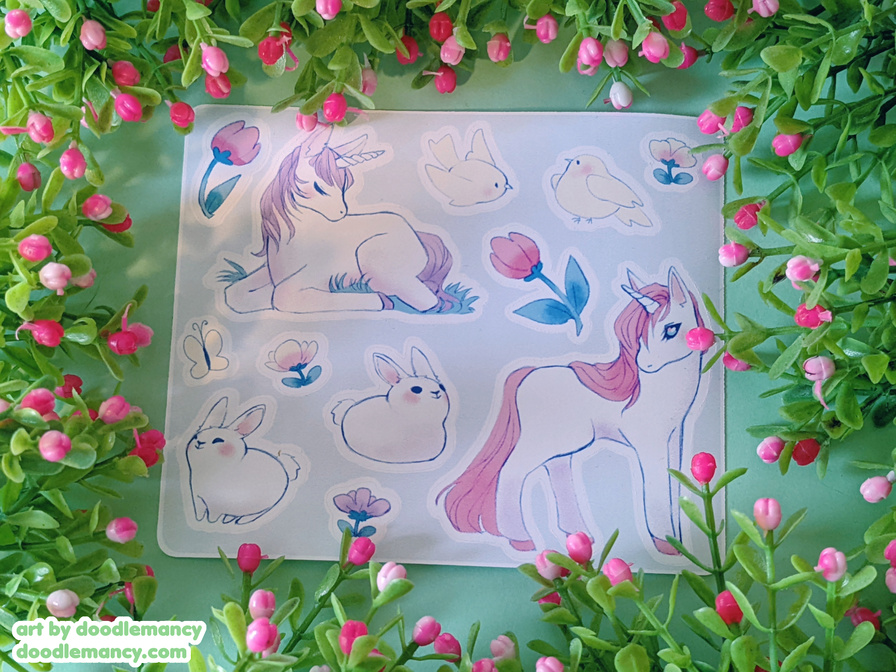 Spring Friends sticker sheet (original)