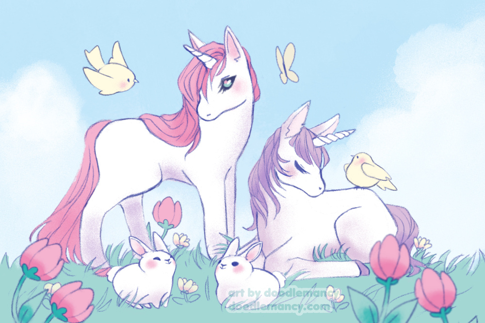 Spring Friends illustration (Original)