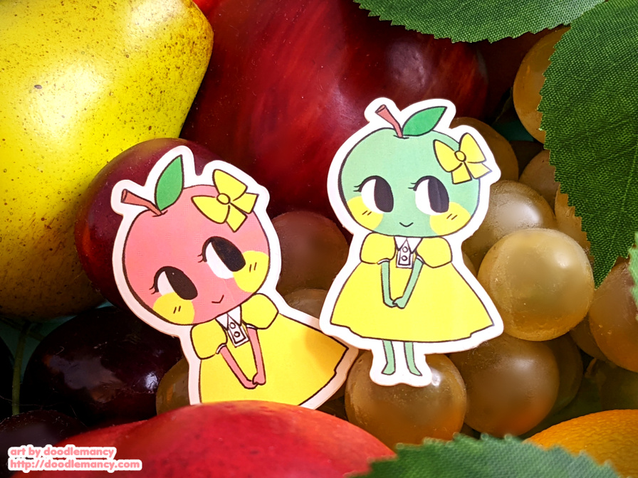 Apple Girl stickers (original)