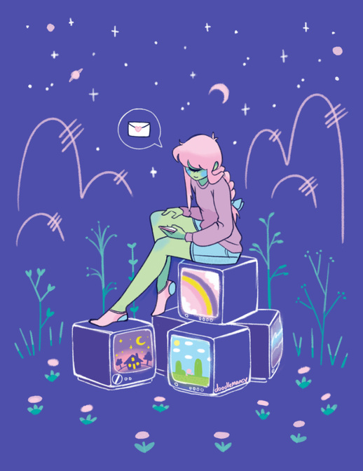 Original Illustration - "Text Messages"