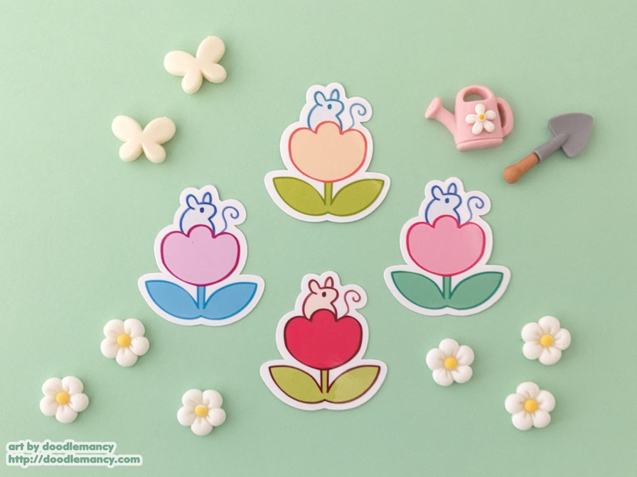 Tulip Mouse stickers
