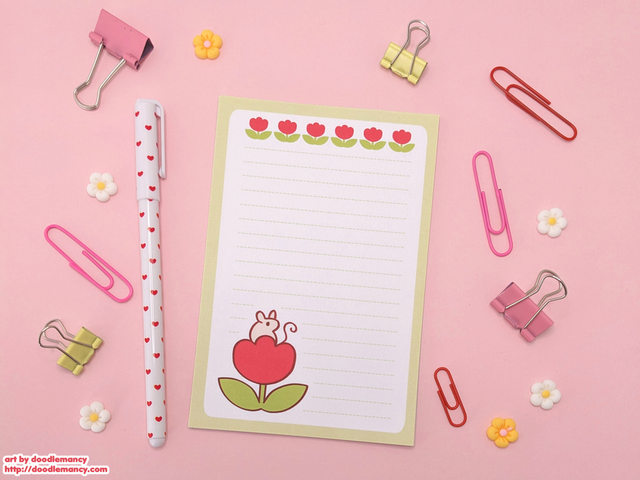 Tulip Mouse notepad