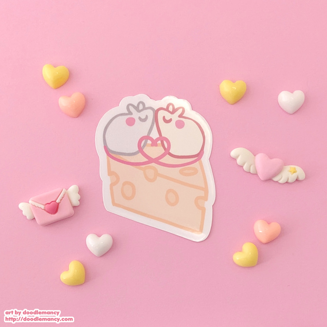 cheesy romance sticker