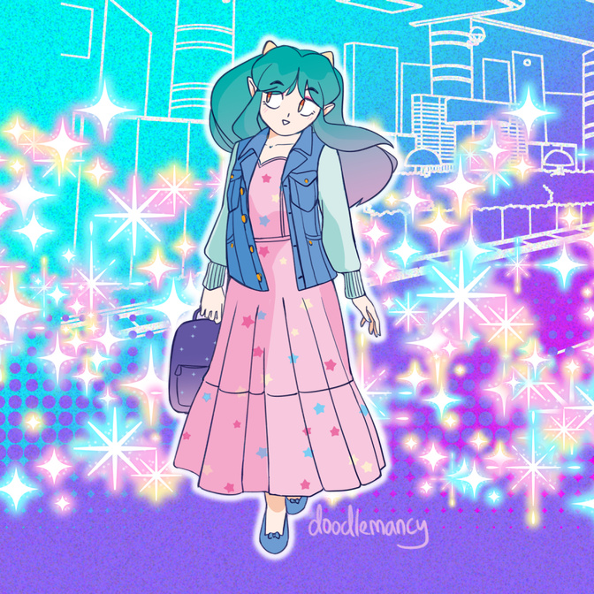 Lum Invader (2023 art but i finally gave it a background lol)