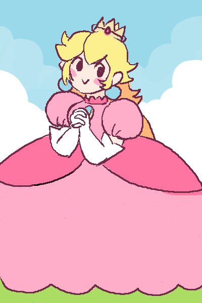 oekaki drawing of Princess Peach (Super Mario Bros.)