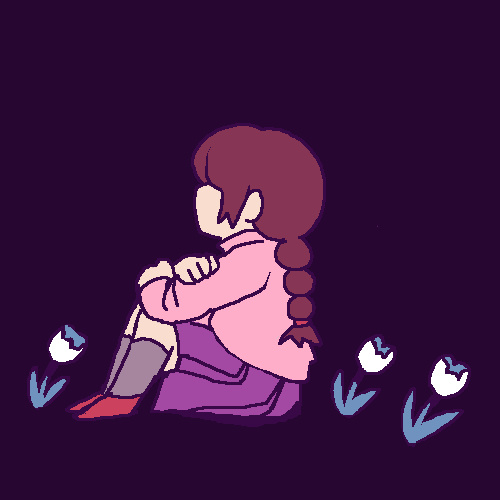 oekaki drawing of Madotsuki (Yume Nikki)