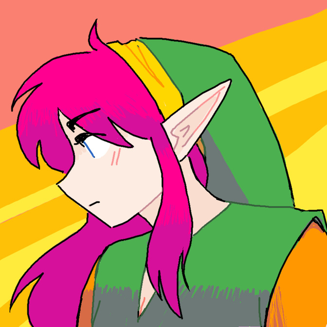 oekaki drawing of Link (Legend of Zelda, Shounen Captain version)